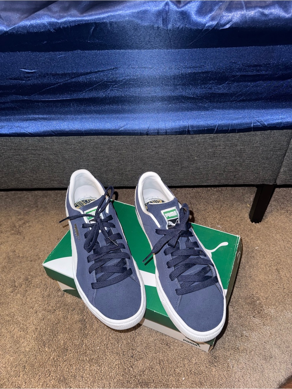 Puma Suede Classic XXI (Navy,White)
